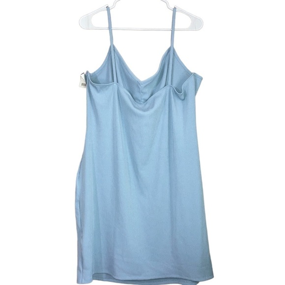 WOMEN’S 3X Plus Zen Blue Ribbed Tank Dress NWT - Picture 3 of 5